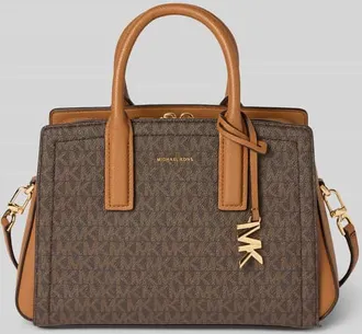 Michael Kors Handtasche mit Label-Applikation Modell LAILA in Dunkelbraun, Gr&ouml;&szlig;e 1