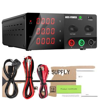 OEM Alimentatore Da Banco, Tensione Di Uscita Regolabile, Raffreddamento Intelligente, Nero, Spina Ue 220v, 60v 20a 1200w