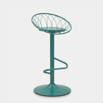 Les Tendances Taburete De Bar De Metal Con Reposapi&eacute;s Clox - Azul