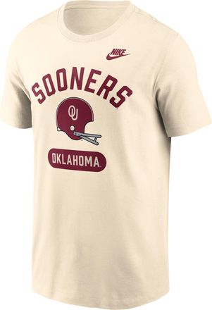 Nike Oklahoma Legacy Arch Helmet Nike Mens College T-Shirt in White | N19915AOKV-FMQ