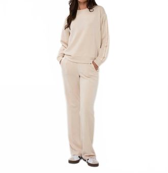 Esqualo Selma Straight Leg Modal Trousers In Natural