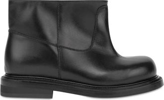Moschino Stivaletto Corto - Heren - Enkellaarsjes - Zwart - 45 EU - Leer - Schoenen