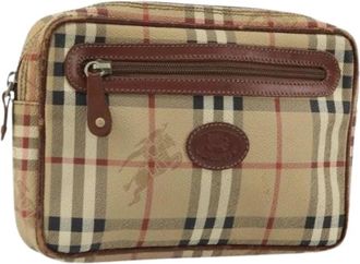 Burberry Pre-owned Clutches, female, Beige, Size: ONE SIZE Pre-owned Vintage Clutch