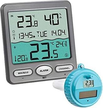 TFA Dostmann Tfa Dostmann - venice Funk-Pool-Thermometer Termometro per piscina Antracite 30.3056.10