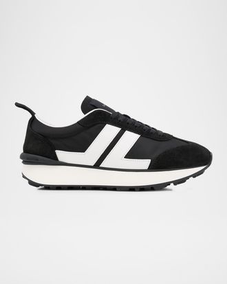Lanvin Men & apos;s Nylon & Suede Low-Top Sneakers
