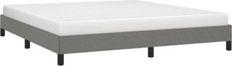 vidaXL Bed Frame without Mattress Dark Grey Super King Fabric vidaXL