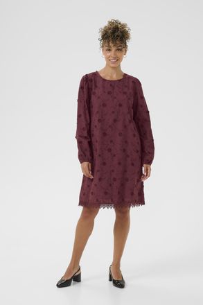 Cream Jurk CROlivia Straight fit bordo