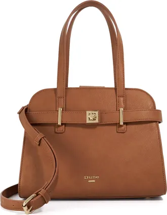 Dune London Womens Accessories Delineate M - Reptile-Effect Shoulder Bag - Tan - One Size