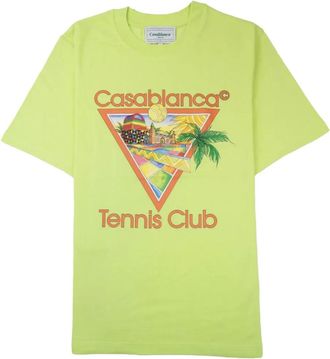 Casablanca T-shirt Afro Cubism Tennis Club Green - Verde