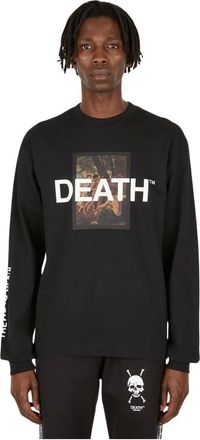 DEATH Cigarettes Tops, Heren, Zwart, M, Katoen, Chatsworth Long Sleeve T-Shirt
