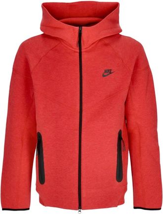 Nike Tech Fleece Zip Hoodie - Heren - Trainingsjackets - Rood - XL - Katoen - Fitness