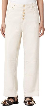 AllSaints Tay Wide Leg Carpenter Jeans in Ecru White at Nordstrom, Size 26
