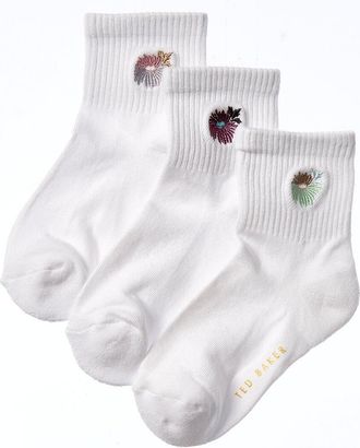 Ted Baker Set Of 3 Quarter Crew Sock
