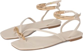 Steve Madden Womens Steve Madden Odyssey ODYS01S1 Sandals Bone Leather Square Toe VER988