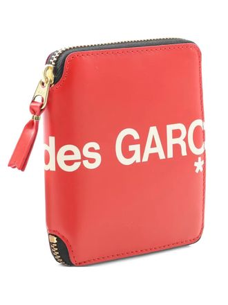 Comme Des Garçons 2020s Huge Logo zipper-round wallet - unisex - Leather - One Size - Red