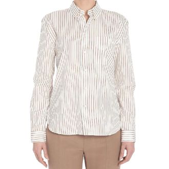 Saint Laurent Dames, Blouses & Shirts, Beige, Maat: L Katoen