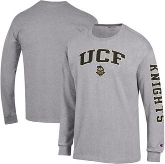 Champion Mens Champion Heather Gray UCF Knights Arch Over Logo 2-Hit Long Sleeve T-Shirt at Nordstrom, Size Xx-Large