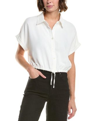 Hudson Drawstring Button-Down Shirt