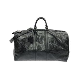 Gucci Black Gg Imprim&eacute; Boston Bag (Pre-Owned)