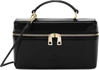 Furla Camelia Micro - Dames - Tassen - Zwart - Maat: ONE Size Zijde