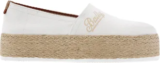 Bally Felly Logo Cotton Espadrilles, Brand Size 37 ( US Size 6.5 )