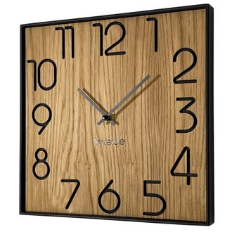 OEM Reloj De Pared De Madera Cuadrado De 30 Cm