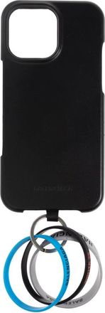 Balenciaga Case voor i Phone 16 Pro Max - Dames - Telefoonaccessoires - Zwart - ONE Size - Leer - Accessoires