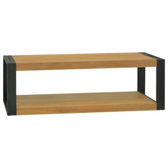 Berkfield Home Bathroom Cabinet 120x45x35 cm Solid Wood Teak in Brown | Size: 120 x 45 x 35 cm