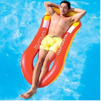 Trade Shop Trade Shop - Amaca Poltrona Lounge Materassino 160x84 Cm Rossa E Blu Gonfiabile Mare Piscina