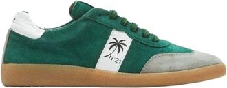 N&deg;21 Palma Su&egrave;de Sneakers - Heren - Sneakers - Groen - 38 EU - Su&egrave;de - Schoenen