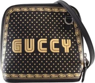 Gucci Pre-owned Leather gucci-bags - Dames - Vintage Schoudertas - Zwart - ONE Size - Leer - Vintage