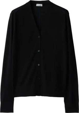 Burberry V-Neck Wool Knit Cardigan, Size XX-Small