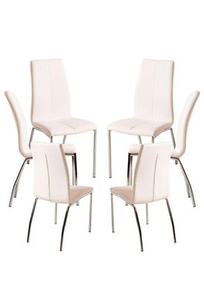 Regalos Miguel Regalos Miguel - Packs Sillas Comedor - Pack 6 Sillas Humi Polipiel - Blanco