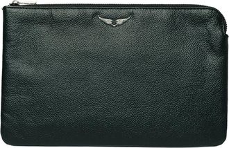 Zadig&Voltaire Uma Wings Grained Leather Pouch