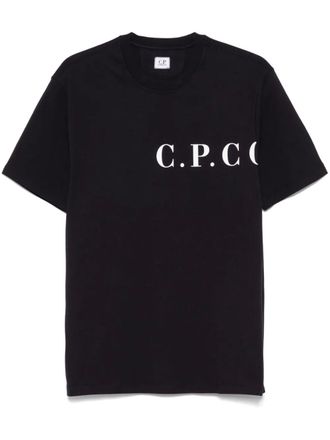C.P. Company logo-print T-shirt - men - Cotton - S - Blue