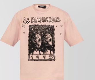 Dsquared2 graphic print cotton short sleeve t-shirt