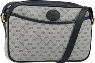 Gucci Pre-owned Cross Body Bag - Dames - Vintage Schoudertas - Blauw - ONE Size - Leer - Vintage