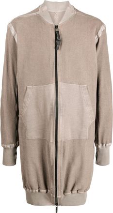 Isaac Sellam Experience seam-detailing zip-up midi coat - men - Organic Cotton - L - Brown