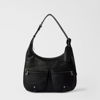 Furla Lynette Borsa A Spalla L Nero Nero Pelle Di Vitello Atelier Liscia Donna