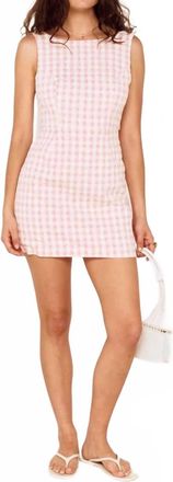 Minkpink Sabina Tie Back Mini Dress In Pink Gingham