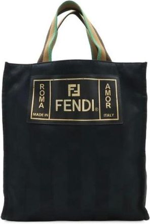 Fendi Pre-owned Tote Bags, female, Black, Size: ONE SIZE Pre-owned Nylon fendi-bags
