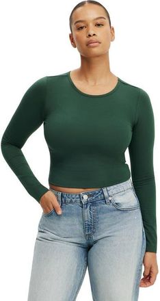 Cotton On Womens Everyday Smooth Long Sleeve in Treetop Green at Nordstrom, Size Xx-Small