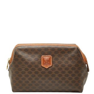 Celine Brown Pvc Leather Pouch (Pre-Owned)