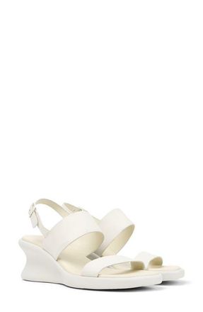 Camper Louise Slingback Wedge Sandal in White Natural at Nordstrom, Size 36
