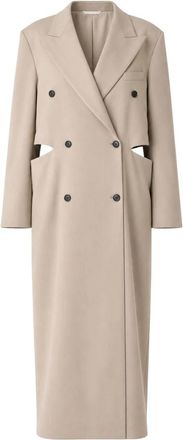 Meimeij Lungo Robe-Manteau - Dames - Mantel - Beige - 2XS - Polyester - Jassen