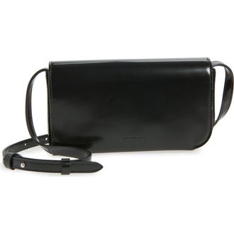 Jacquemus Le Curvo Leather Crossbody Bag in Black at Nordstrom