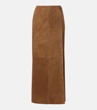 Nour Hammour Leather wrap skirt