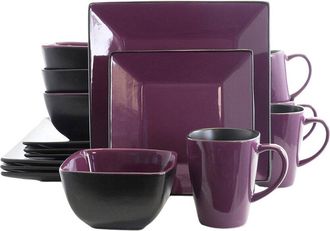 Elama 16Pc Square Dinnerware Set