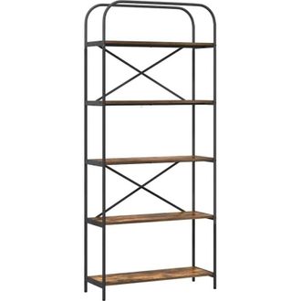 vidaXL Bookshelf Smoked oak 80 x 30 x 183 cm Engineered wood vidaXL