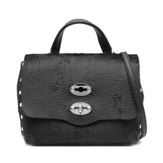 Zanellato Handbags, female, Black, Size: ONE SIZE Postina CBI Baby Top-Handle Bag
